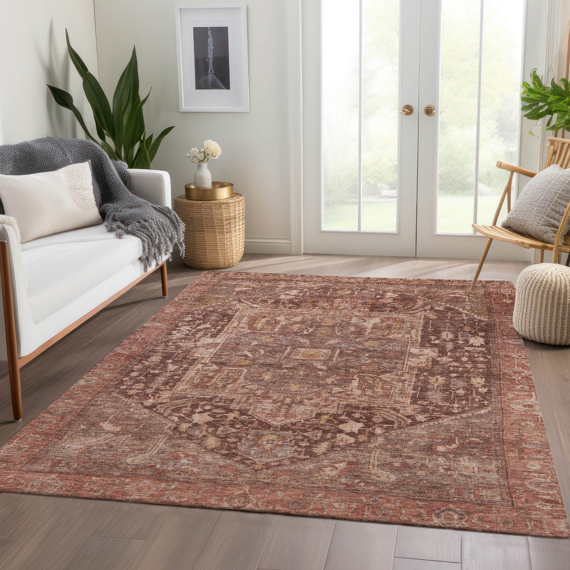 Dalyn Rugs Solace  Burgundy  traditional