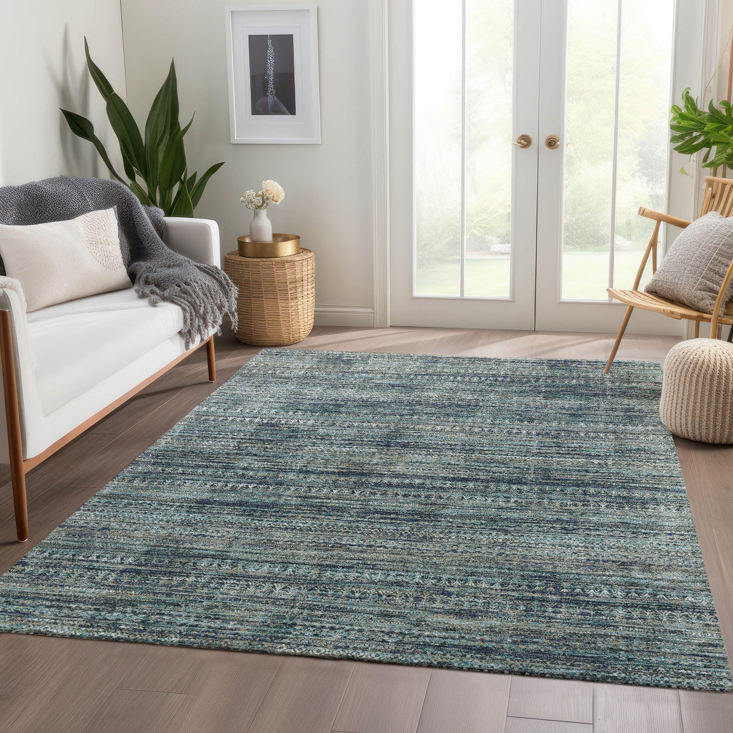 Dalyn Rugs Solace  Teal  transitional