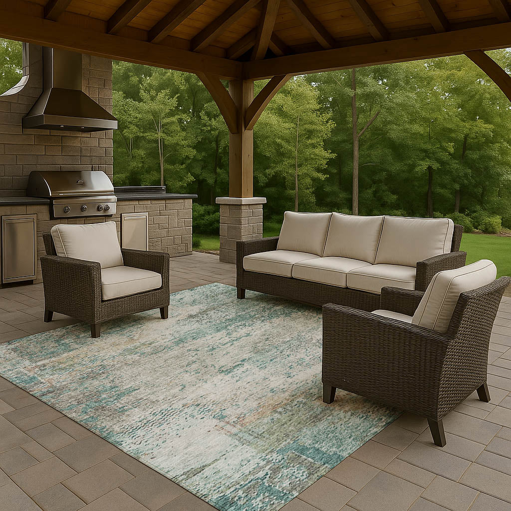 Dalyn Rugs Solace  Teal  transitional