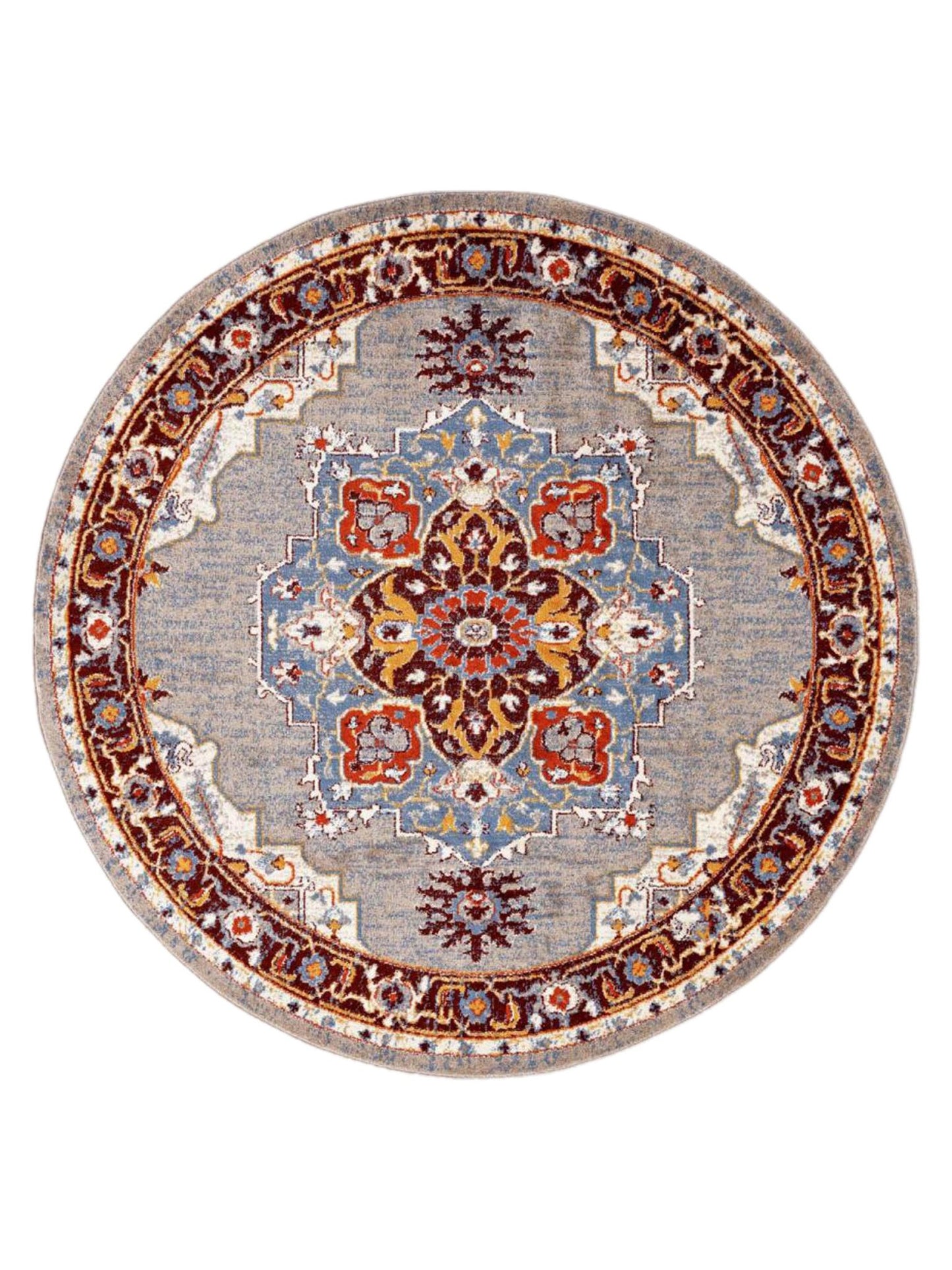 Limited Leighton LO - 557 Beige Maroon Traditional Machinemade Rug - Rugs - Limited - Atlanta Designer Rugs