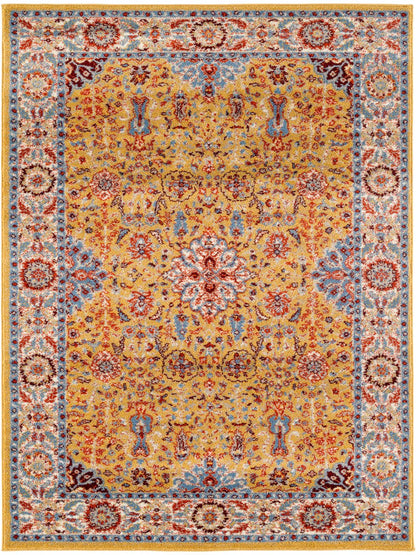 Limited Leighton LO - 555 Gold Ivory Traditional Machinemade Rug - Rugs - Limited - Atlanta Designer Rugs