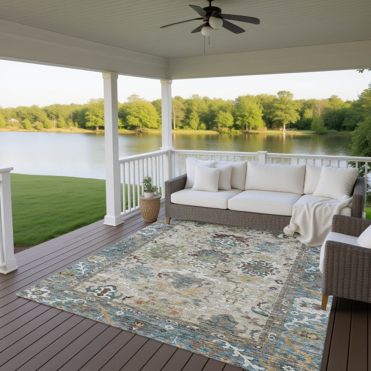 Dalyn Rugs Silk Road  Aqua  Traditional