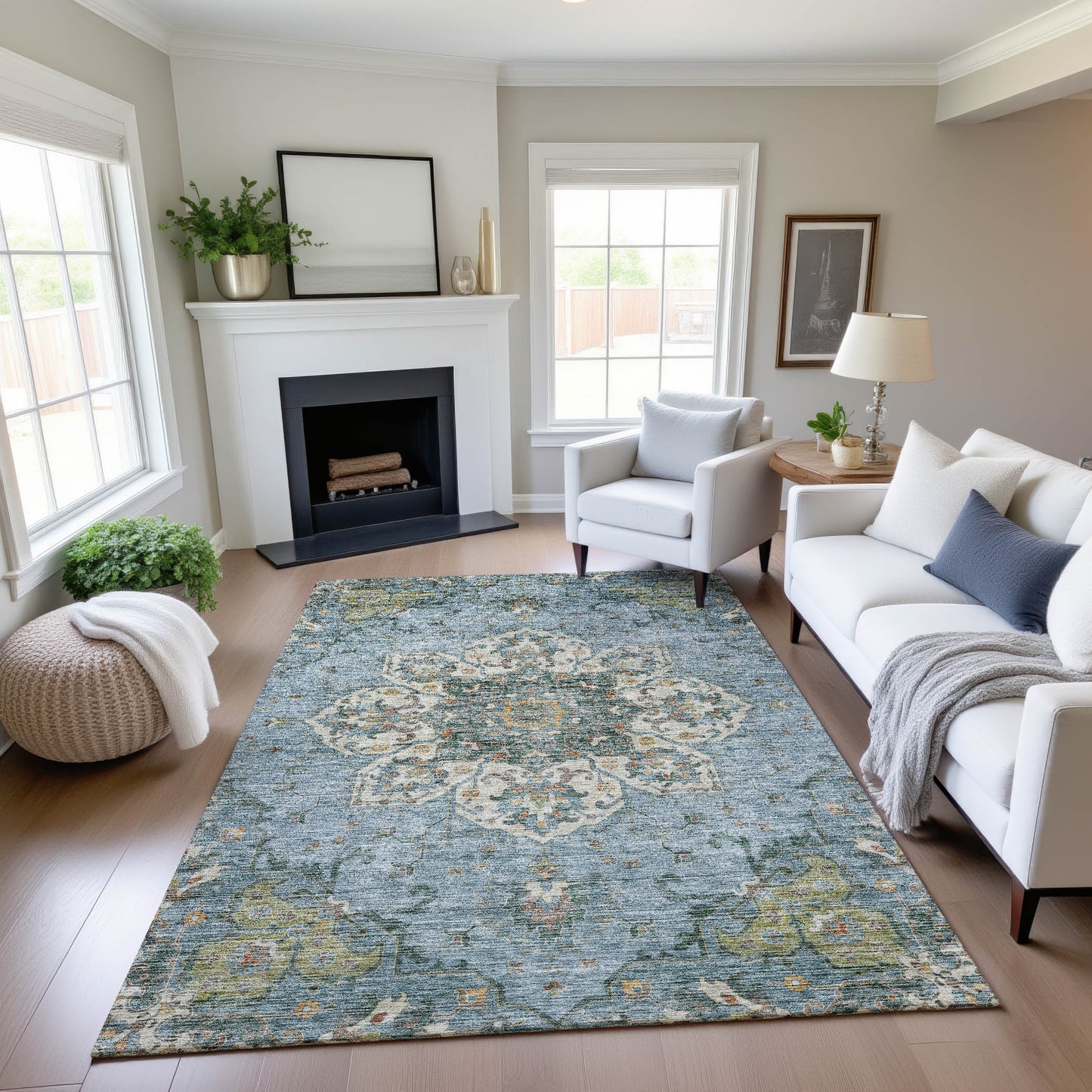 Dalyn Rugs Silk Road  Aqua  Traditional