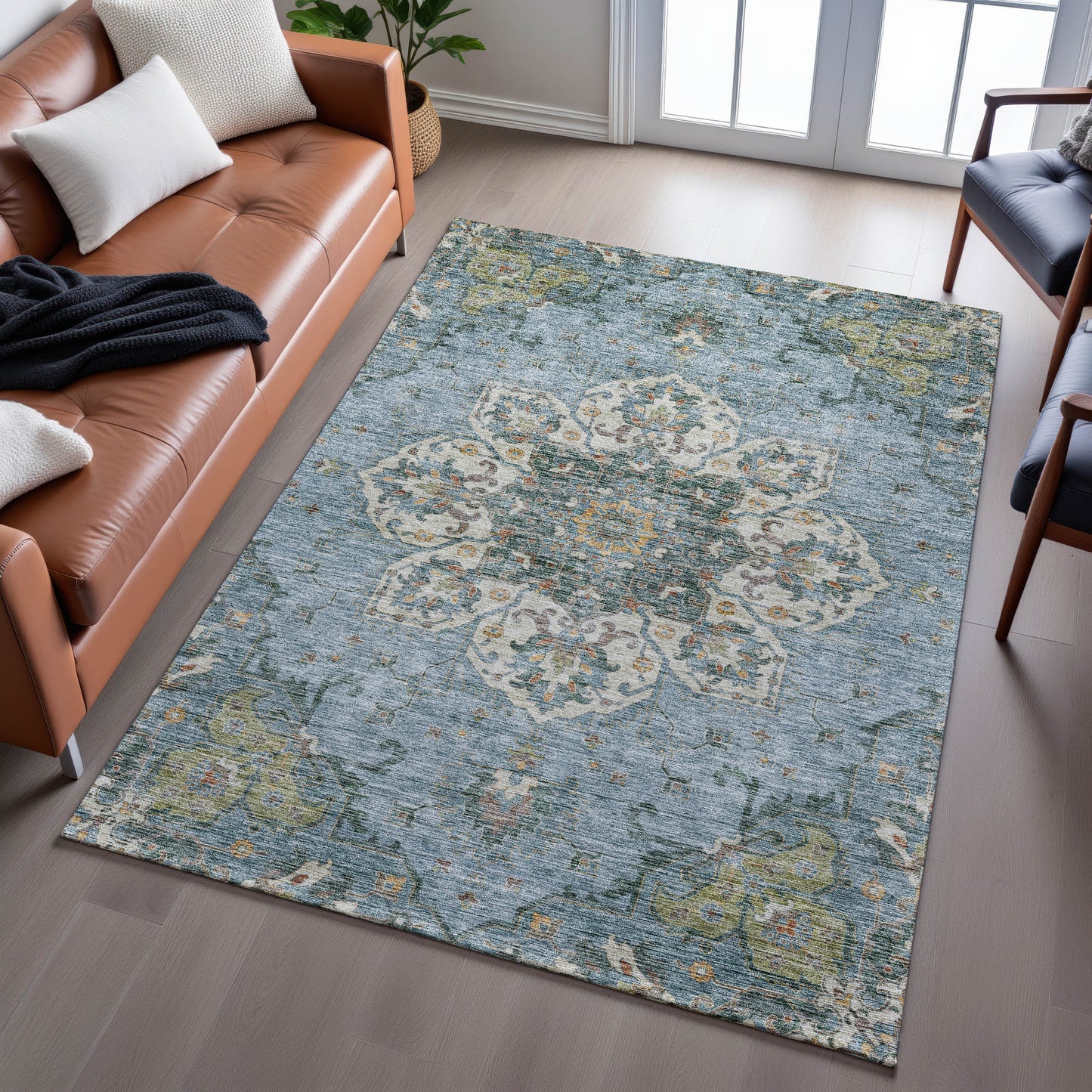 Dalyn Rugs Silk Road  Aqua  Traditional