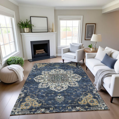 Dalyn Rugs Silk Road  Navy  Traditional