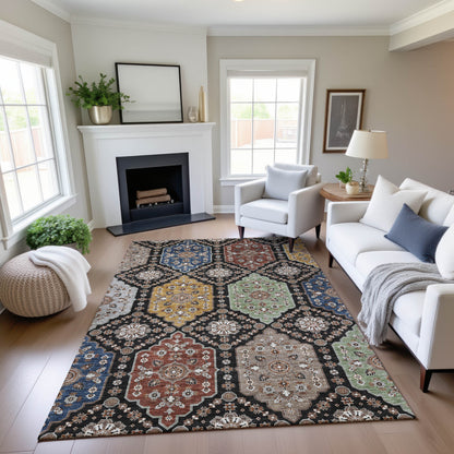 Dalyn Rugs Silk Road  Black  Transitional