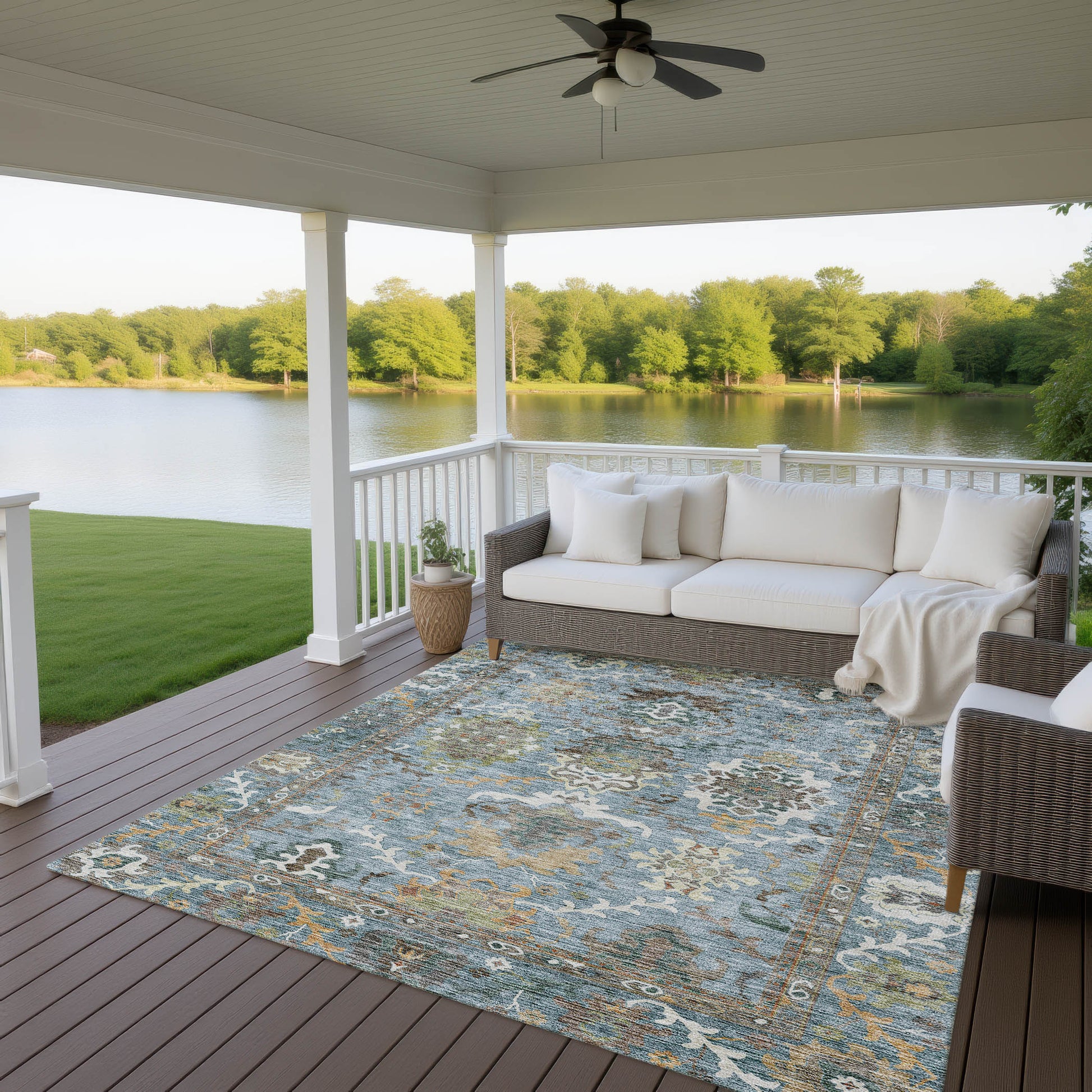Dalyn Rugs Silk Road  Aqua  Traditional