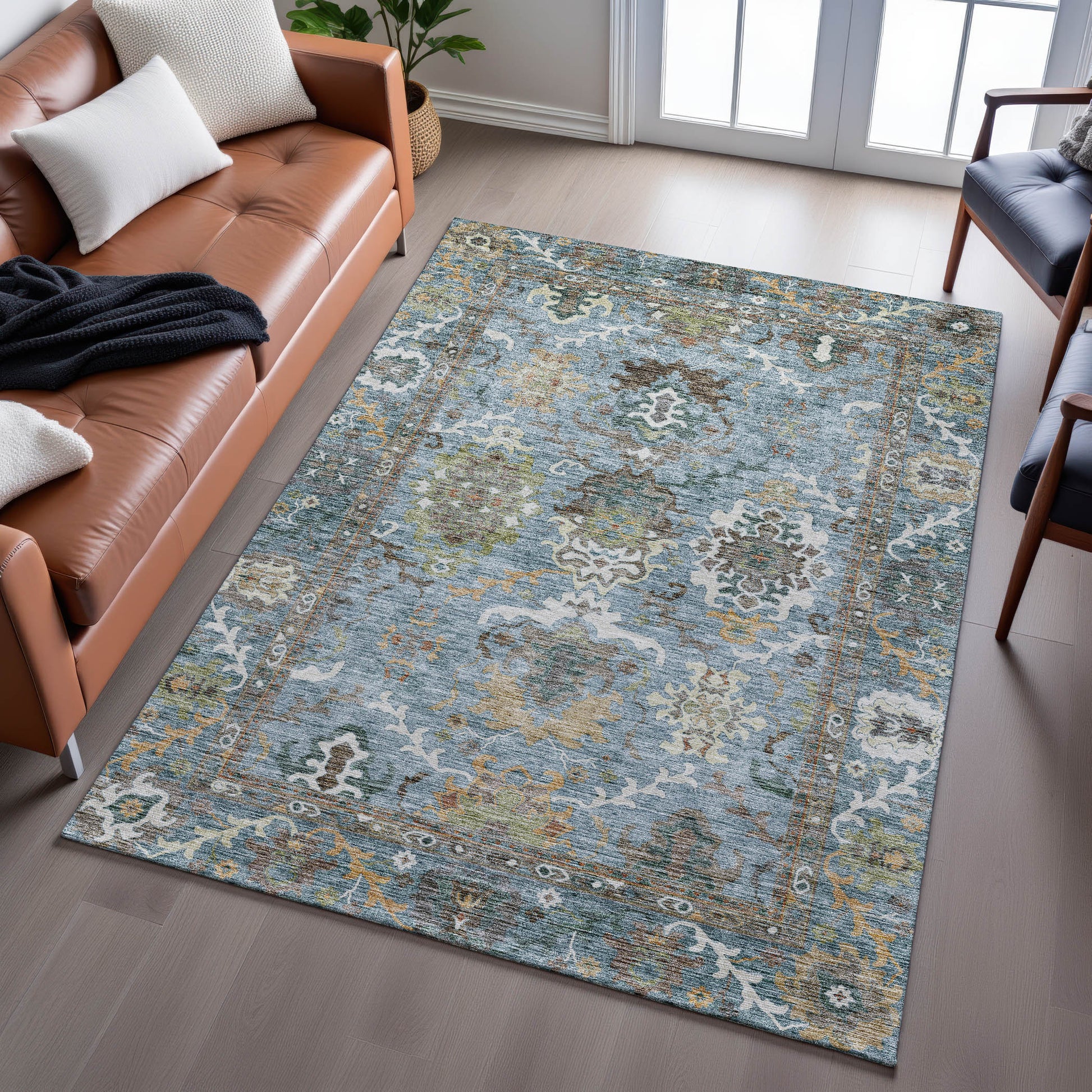 Dalyn Rugs Silk Road  Aqua  Traditional