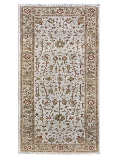 Artisan Sandra Ivory Lt.Green Traditional Knotted Rug - Rugs - Artisan - Atlanta Designer Rugs