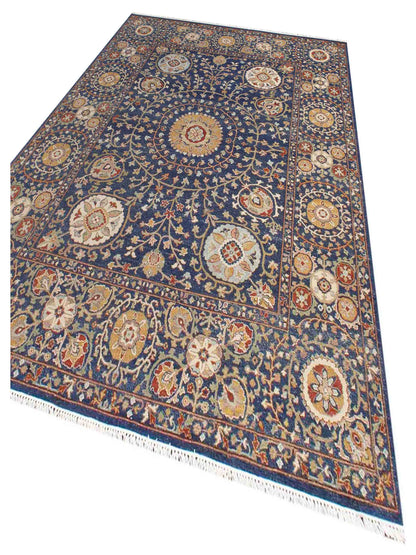 Artisan Sandra Navy Traditional Knotted Rug - Rugs - Artisan - Atlanta Designer Rugs