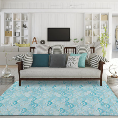 Dalyn Rugs Seabreeze  Teal  Coastal