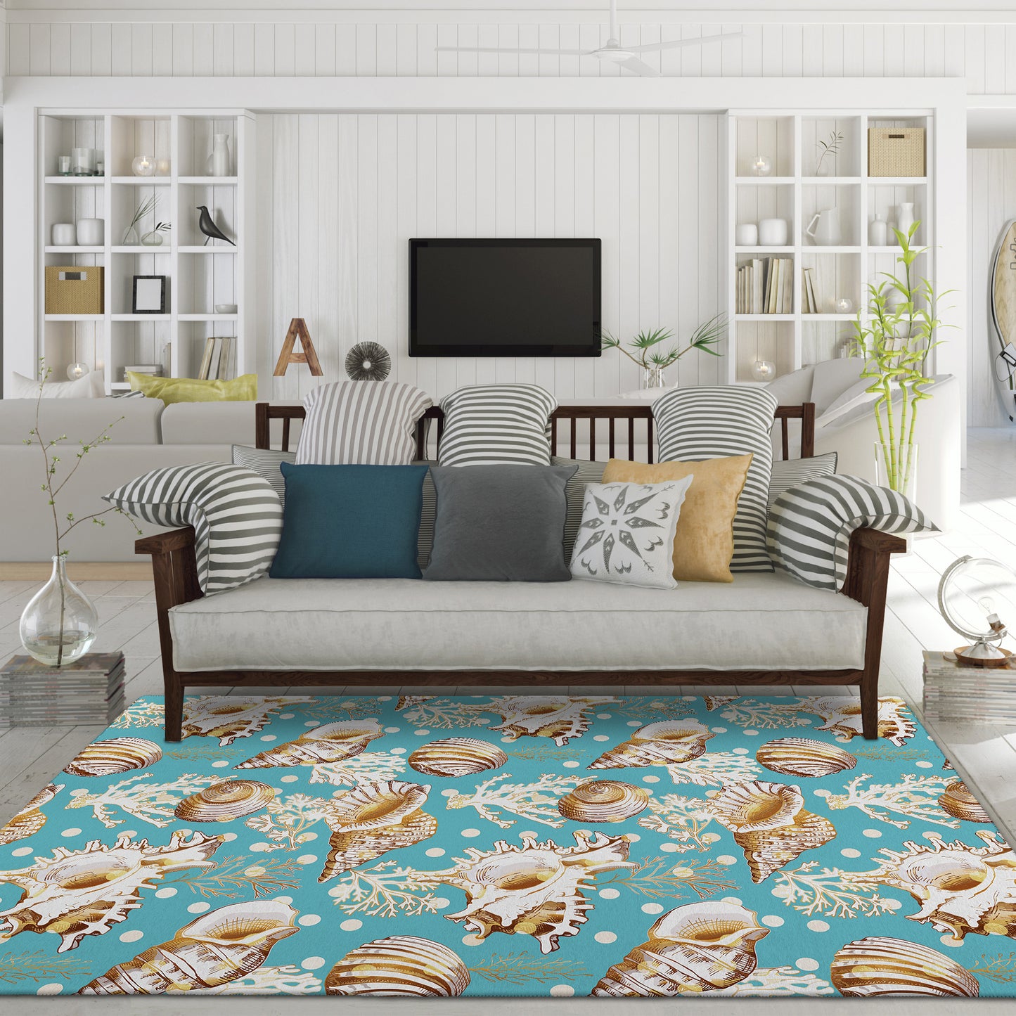 Dalyn Rugs Seabreeze  Teal  Coastal