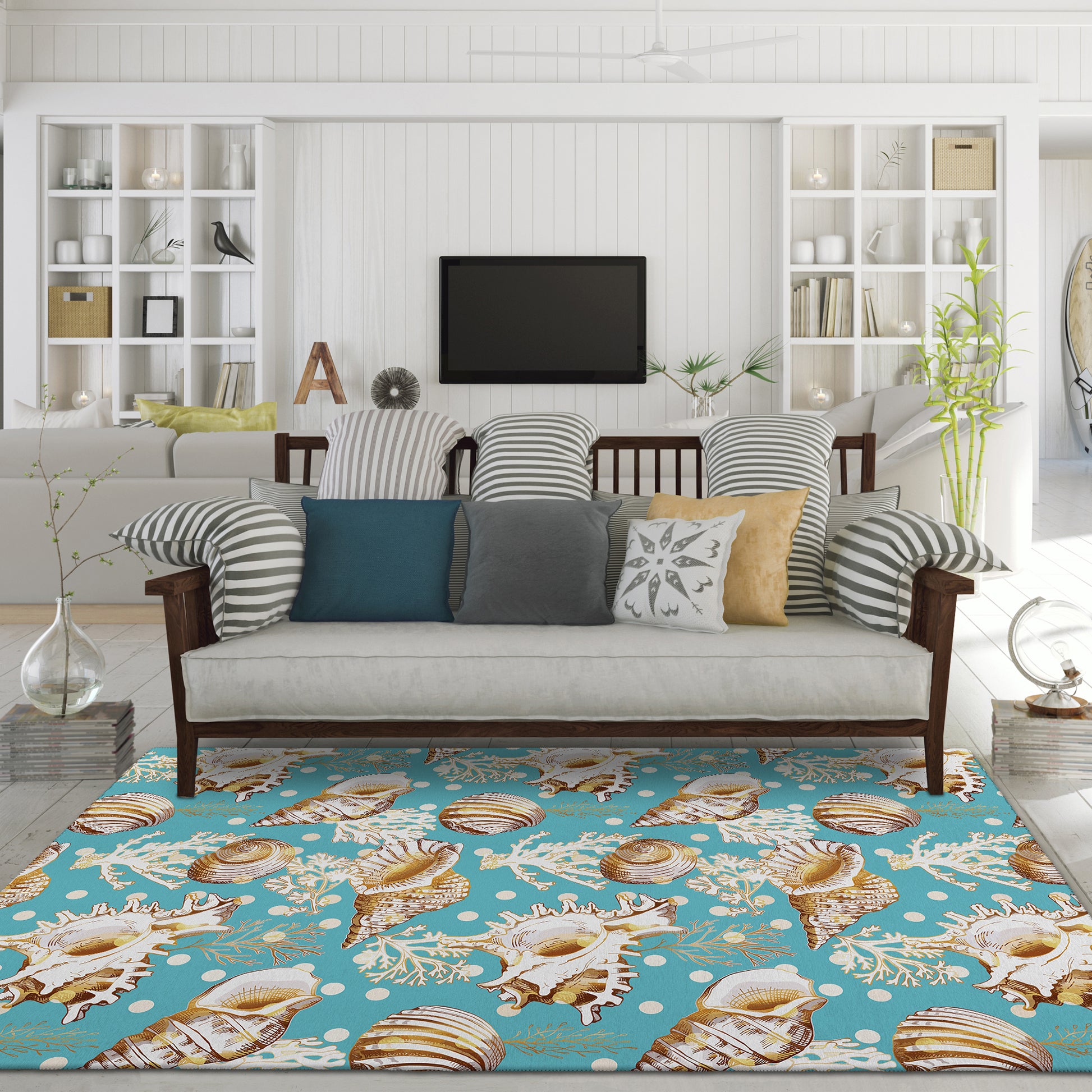 Dalyn Rugs Seabreeze  Teal  Coastal