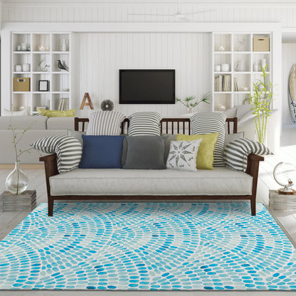 Dalyn Rugs Seabreeze  Teal  Coastal