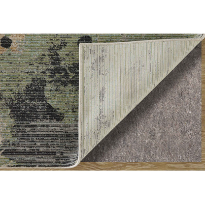 Feizy Sonora 39U9F Green Beige Modern/Bohemian & Eclectic Machine Made Rug