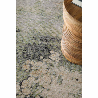 Feizy Sonora 39U9F Green Beige Modern/Bohemian & Eclectic Machine Made Rug