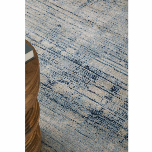 Feizy Sonora 39UAF Blue Beige Modern/Bohemian & Eclectic Machine Made Rug