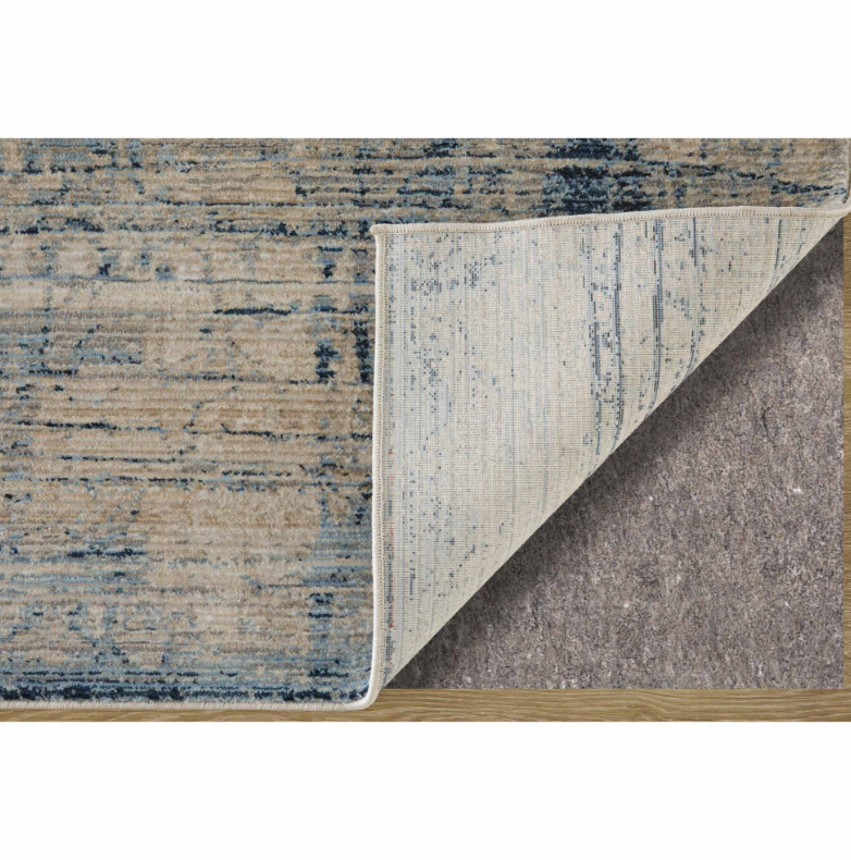 Feizy Sonora 39UAF Blue Beige Modern/Bohemian & Eclectic Machine Made Rug