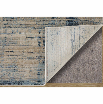 Feizy Sonora 39UAF Blue Beige Modern/Bohemian & Eclectic Machine Made Rug