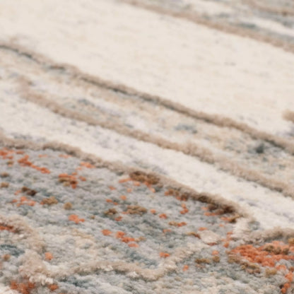 Karastan Solitude  Cream Dark Grey Transitional