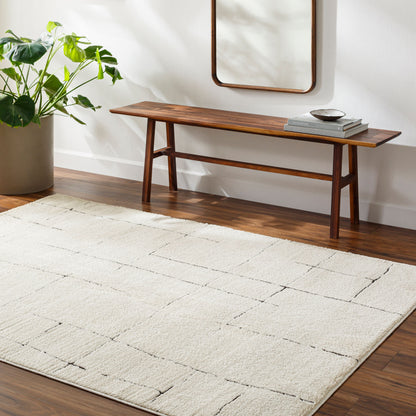 Surya Freud FEU-2300 Ivory Black Modern Machine Woven Rug