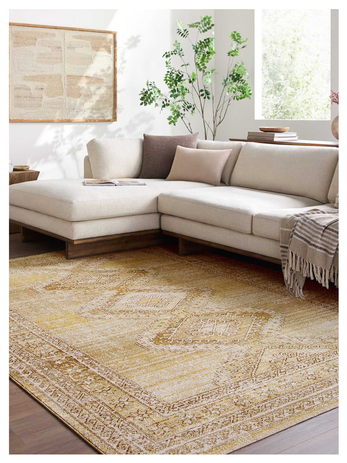 Surya Fifth Avenue FIF-2312 Tan  Traditional Machine Woven Rug
