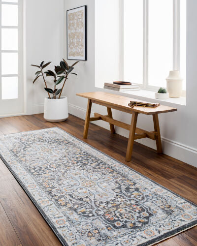 Surya Hassler HSL-2305 Charcoal Traditional Machine Woven Rug