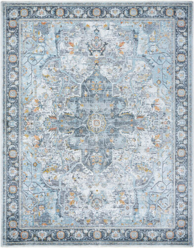 Surya Hassler HSL-2307 Light Slate Traditional Machine Woven Rug