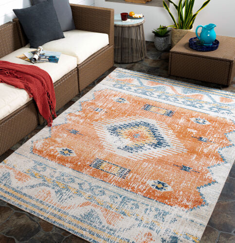 Surya Huntington Beach HTB-2306 Rust Global Machine Woven Rug