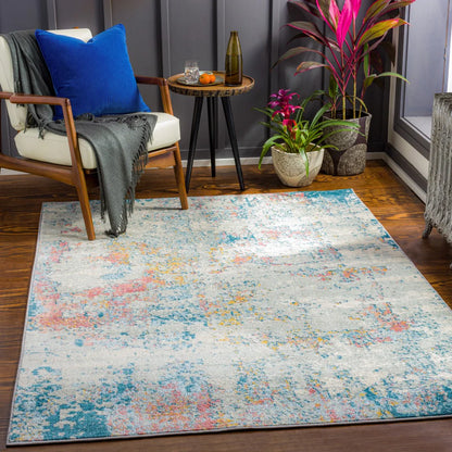 Surya Sunderland SUN-2334 Teal Modern Machine Woven Rug