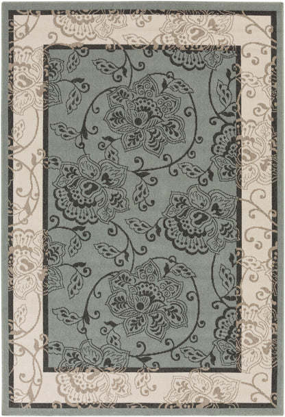 Surya Alfresco ALF-9594 Dusty Sage Traditional Machine Woven Rug