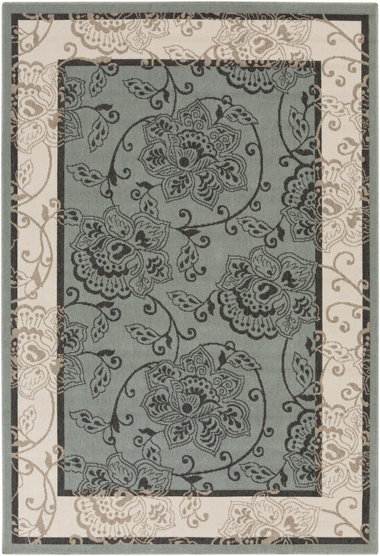 Surya Alfresco ALF-9594 Dusty Sage Traditional Machine Woven Rug