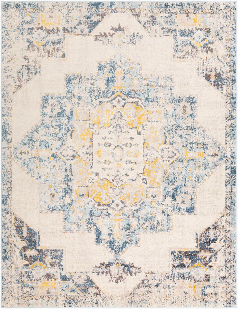 Surya Ankara AKR-2309 Ice Blue Traditional Machine Woven Rug