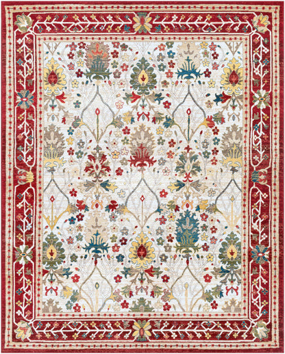 Surya Crafty CRT-2309 Burgandy Traditional Machine Woven Rug