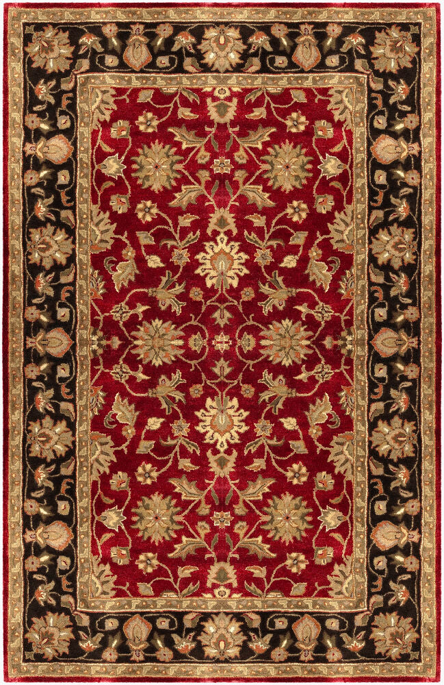 Surya Crowne CRN-6013 Burgandy Traditional Hand Tufted Rug