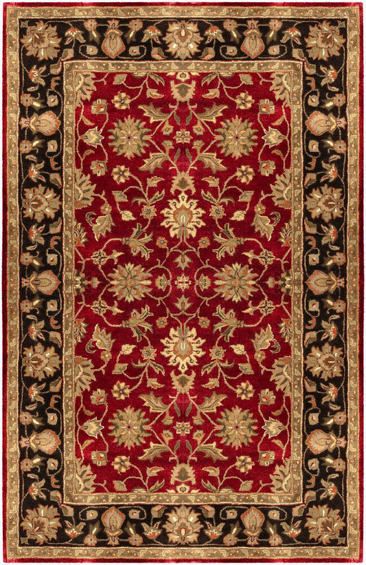 Surya Crowne CRN-6013 Burgandy Traditional Hand Tufted Rug
