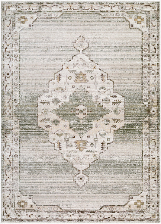 Surya Fifth Avenue FIF-2303 Light Gray Off White Traditional Machine Woven Rug
