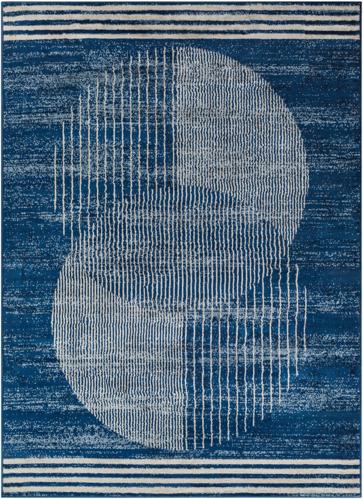 Surya Floransa FSA-2380 Dark Blue Modern Machine Woven Rug