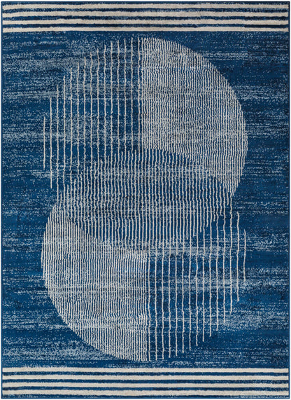 Surya Floransa FSA-2380 Dark Blue Modern Machine Woven Rug