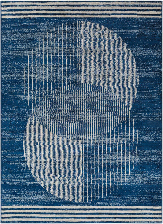 Surya Floransa FSA-2380 Dark Blue Modern Machine Woven Rug