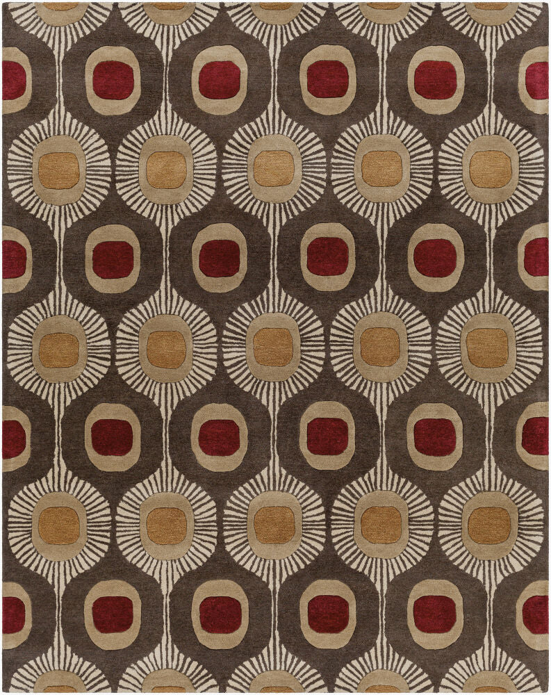 Surya Forum FM-7170 Dark Brown Modern Hand Tufted Rug