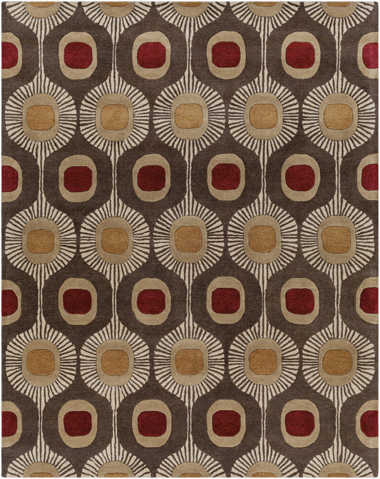Surya Forum FM-7170 Dark Brown Modern Hand Tufted Rug
