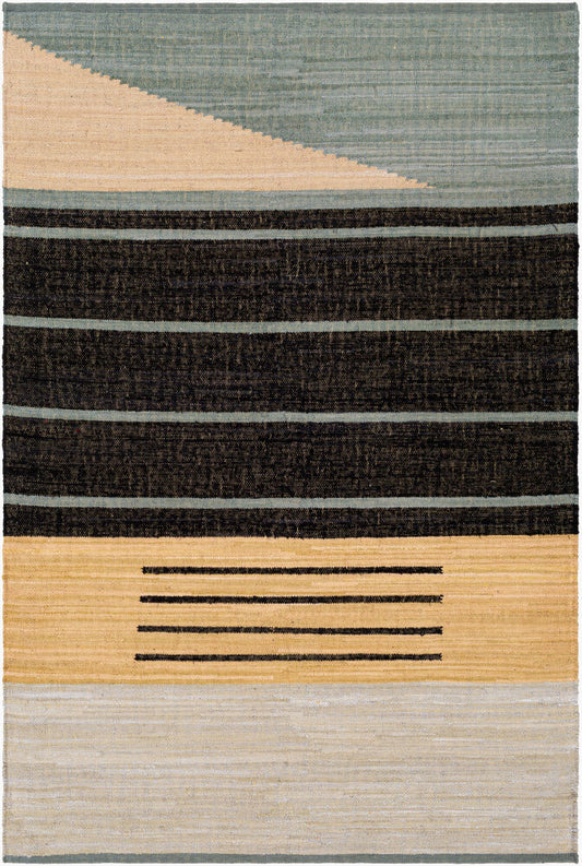 Surya Fulham FHM-2301 Black Modern Hand Woven Rug