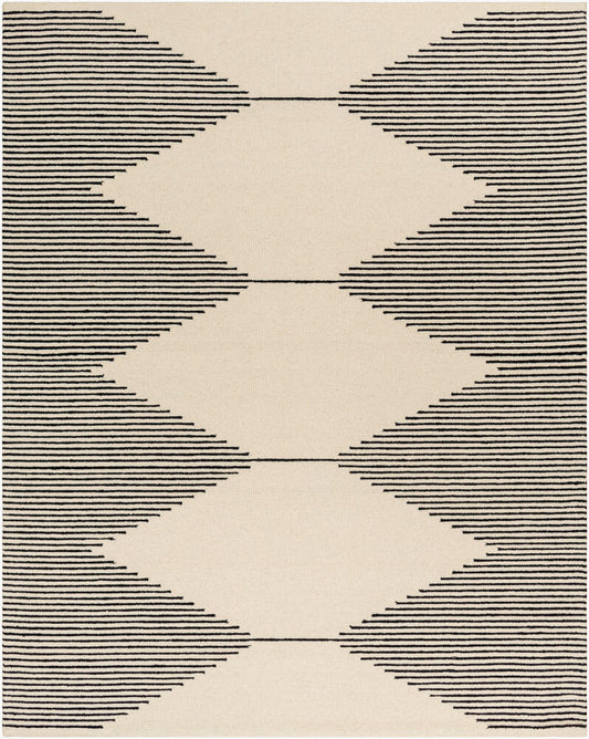 Surya Granada GND-2331 Black Cream Modern Hand Tufted Rug