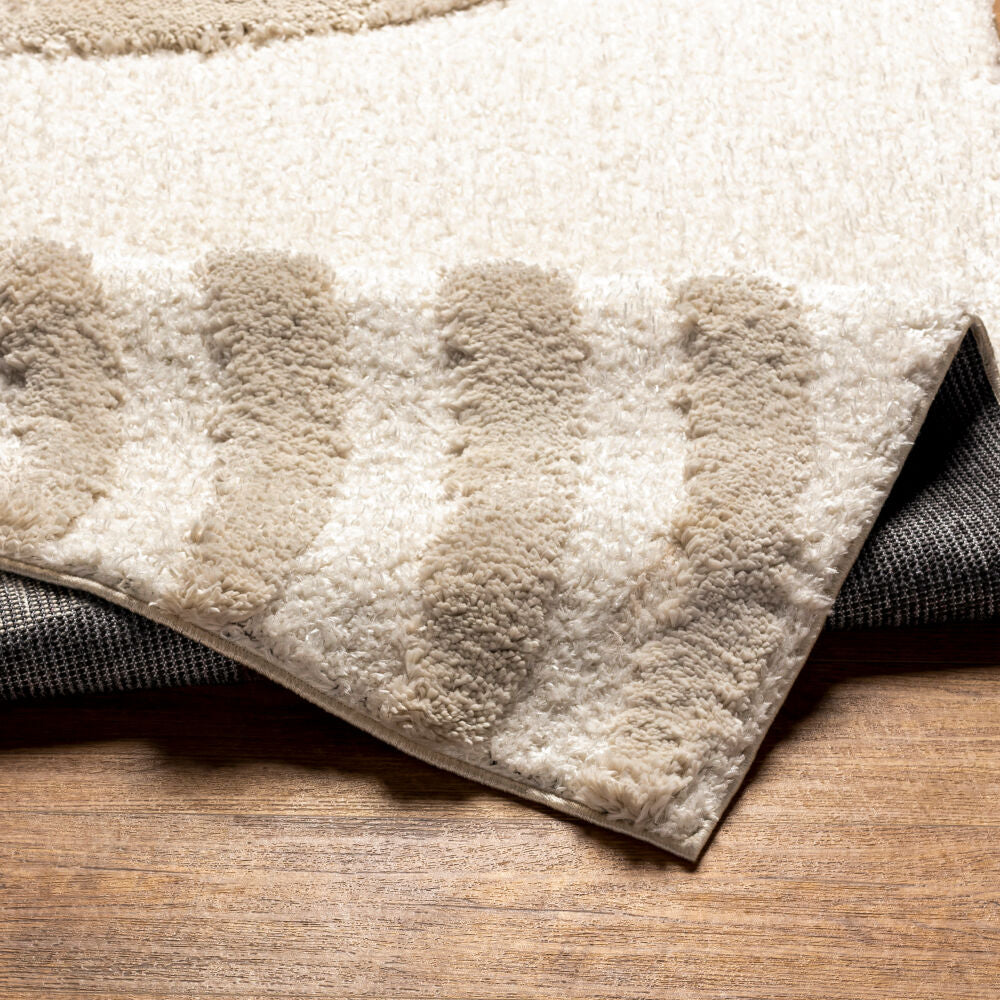 Surya Hudson Shag HDS-2308 Cream Modern Machine Woven Rug