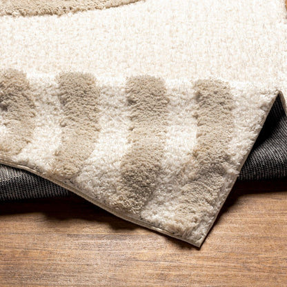 Surya Hudson Shag HDS-2308 Cream Modern Machine Woven Rug