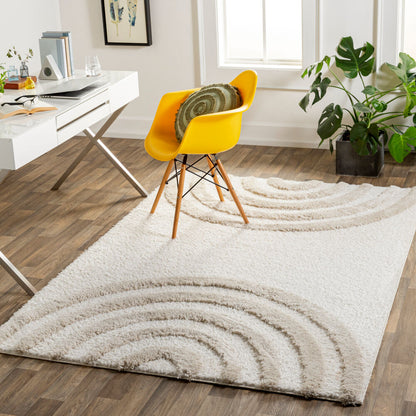Surya Hudson Shag HDS-2308 Cream Modern Machine Woven Rug