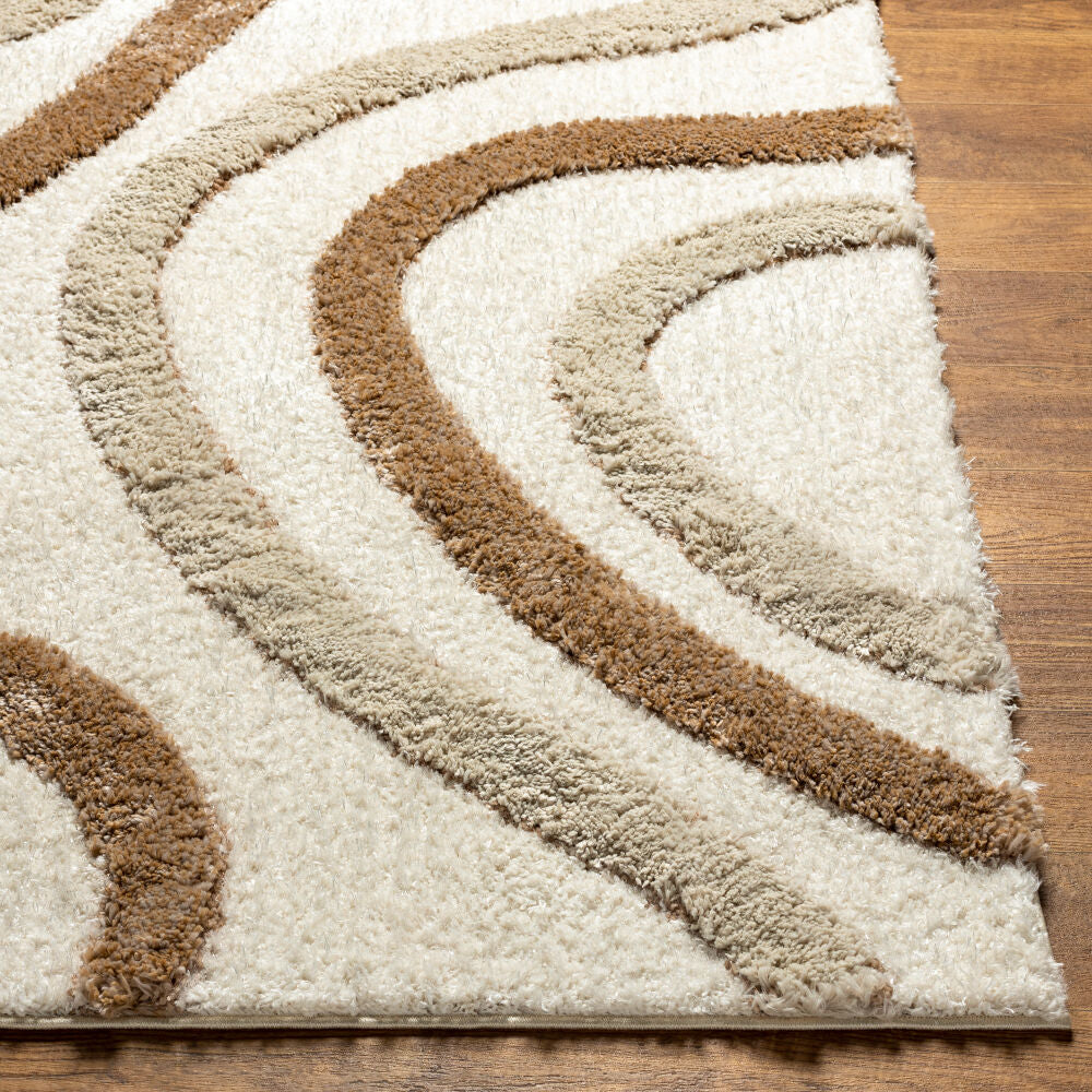Surya Hudson Shag HDS-2311 Cream Modern Machine Woven Rug