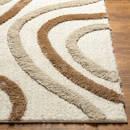 Surya Hudson Shag HDS-2311 Cream Modern Machine Woven Rug