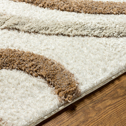 Surya Hudson Shag HDS-2311 Cream Modern Machine Woven Rug